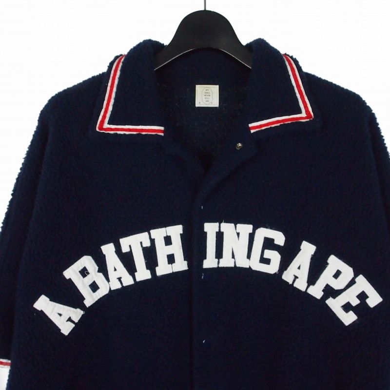 アベイシングエイプ A BATHING APE 90S ボアフリース ゲームシャツ