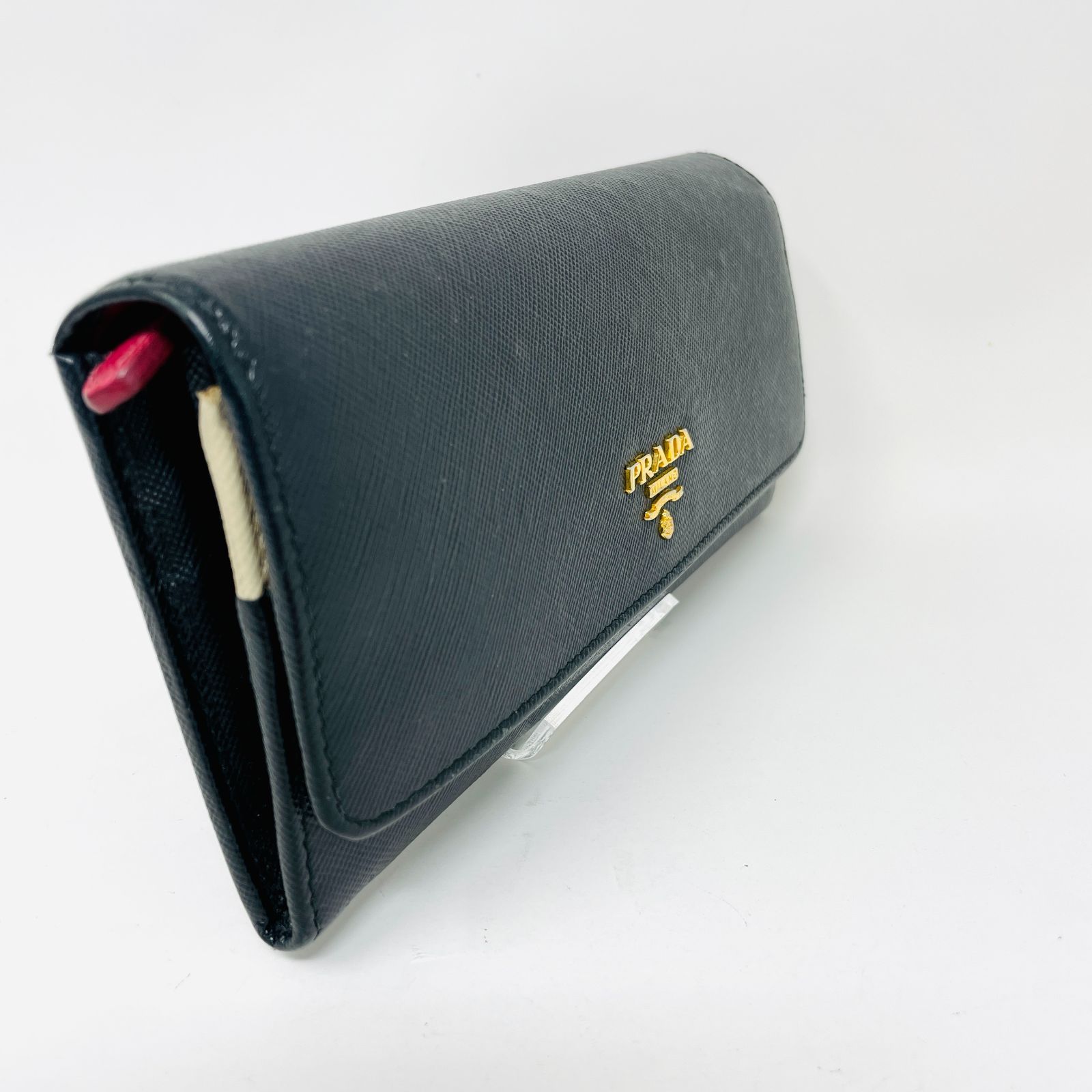 良品】PRADA（プラダ）サフィアーノ レザー マルチカラー フラップ 長 