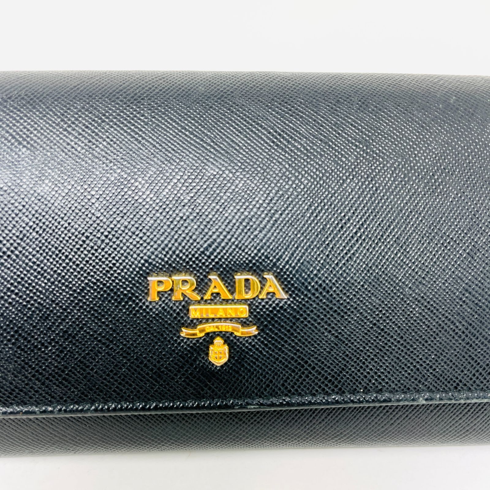 良品】PRADA（プラダ）サフィアーノ レザー マルチカラー フラップ 長 