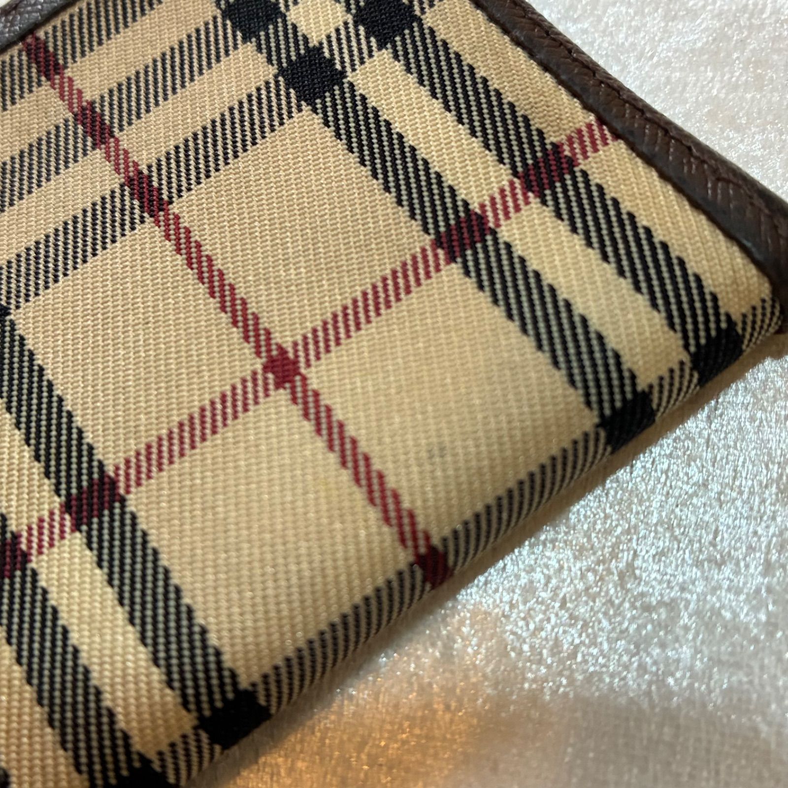 バーバリー BURBERRY ノバチェック キャンバスレザー コインケース