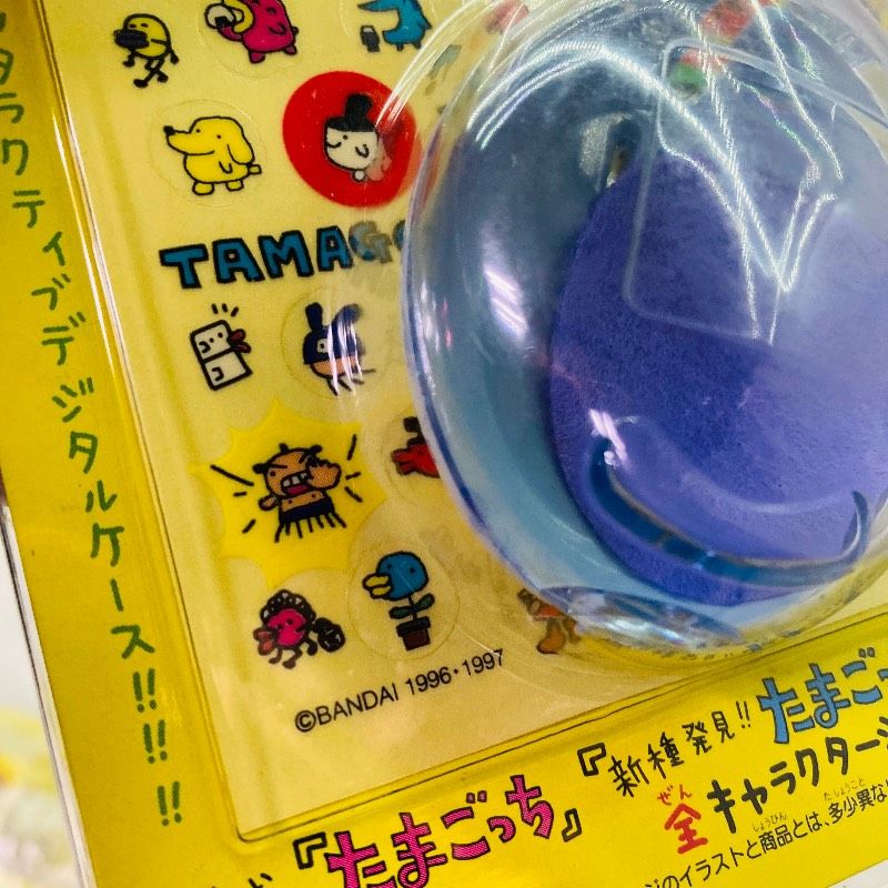 未使用品】BANDAI たまごっちケース ブルー 青 全キャラクター シール