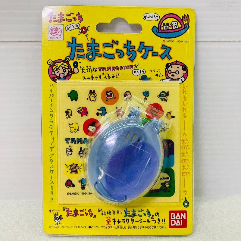 未使用品】BANDAI たまごっちケース ブルー 青 全キャラクター シール