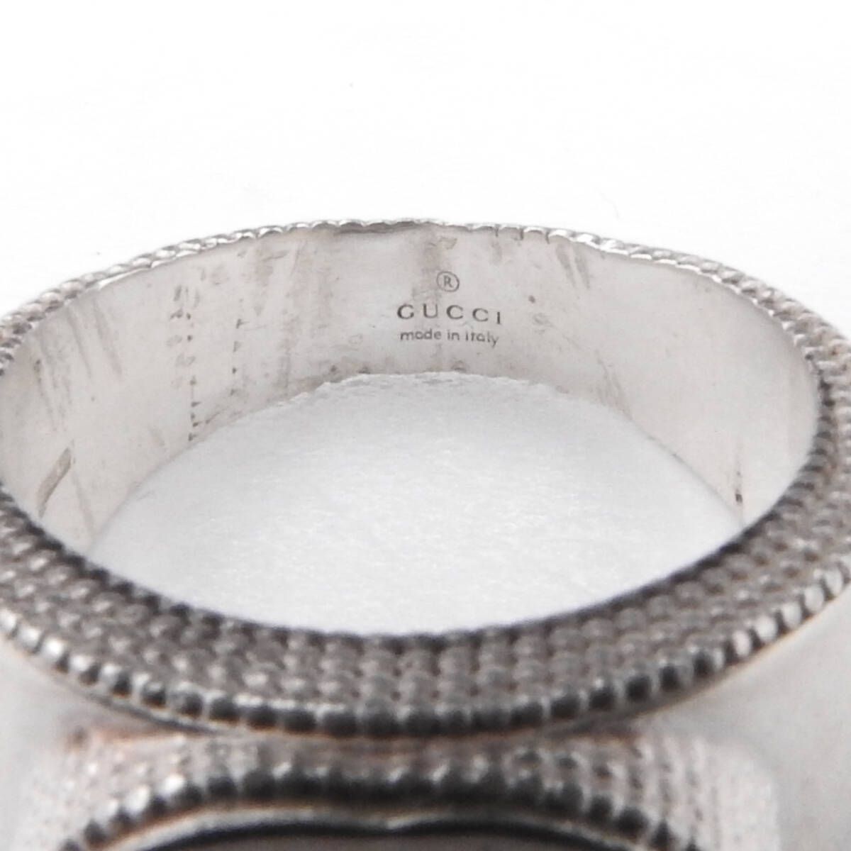 正規品】グッチ GUCCI リング インターロッキングG ワイド シルバー 