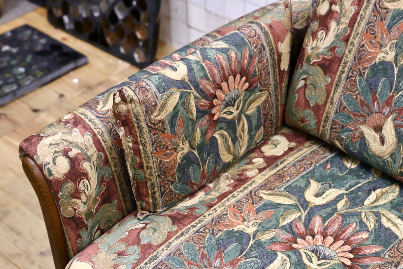 GMIK875○飛騨産業 / HIDA キツツキ 2人掛けソファ ラブソファ レトロ