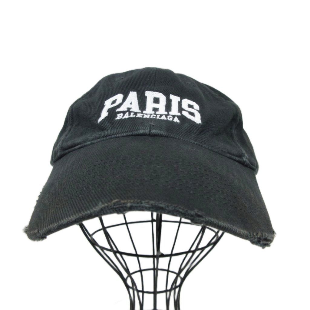バレンシアガ BALENCIAGA 22SS Destroy Denim CITIES PARIS CAP ベース