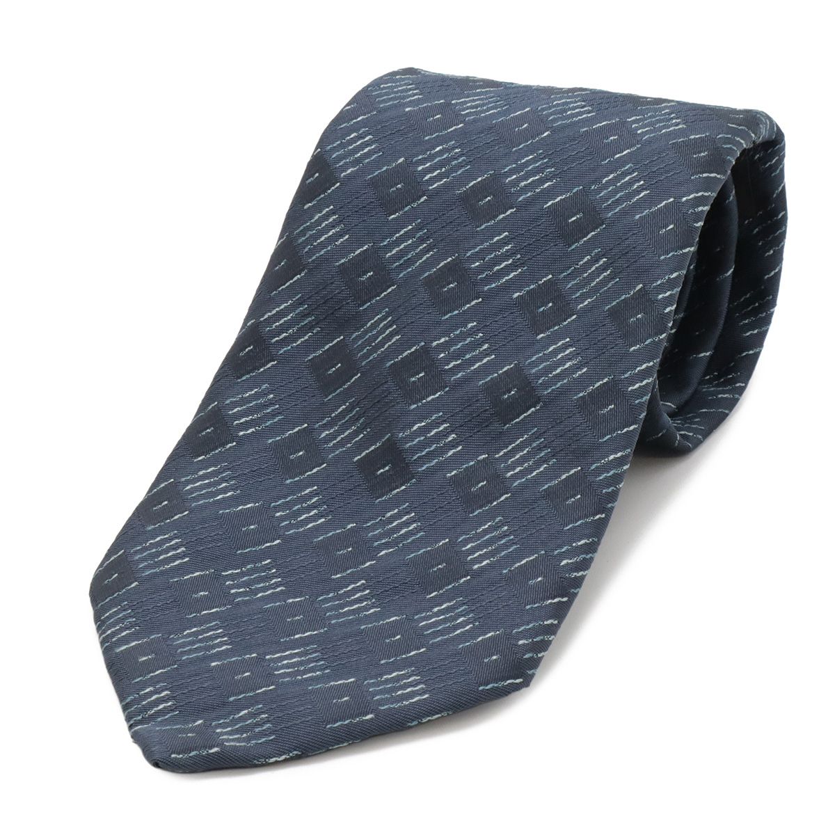 HERMES エルメス ネクタイ 総柄 シルク100% 絹 ネイビー 紺 - メルカリ