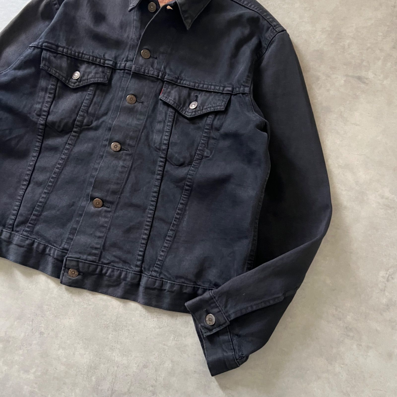 90s Levi's 70503 black denim jacket リーバイス 後染め ブラック