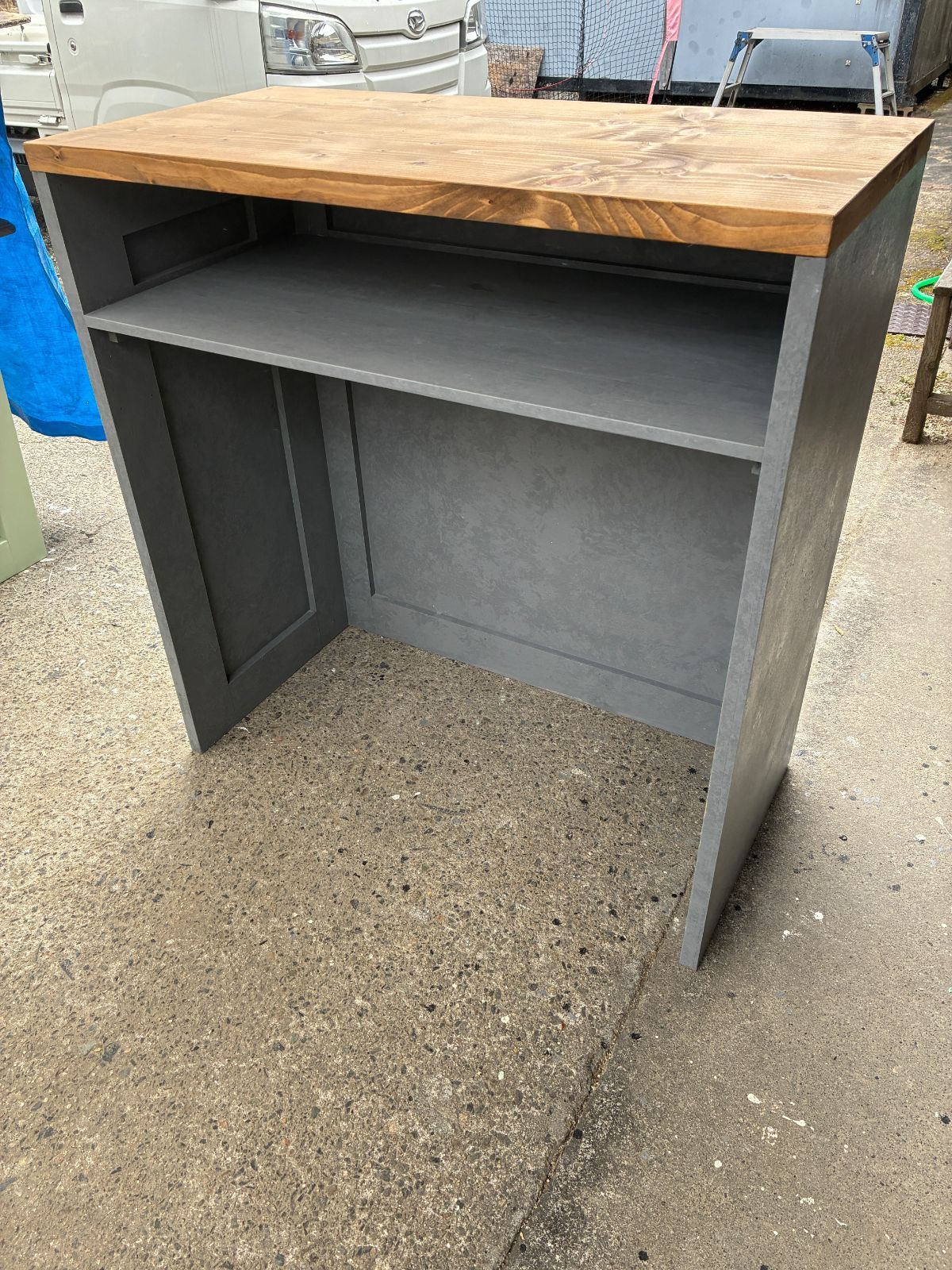 受注製作】箱型；天板ミディアム☆グレーストーン柄☆モルタル調