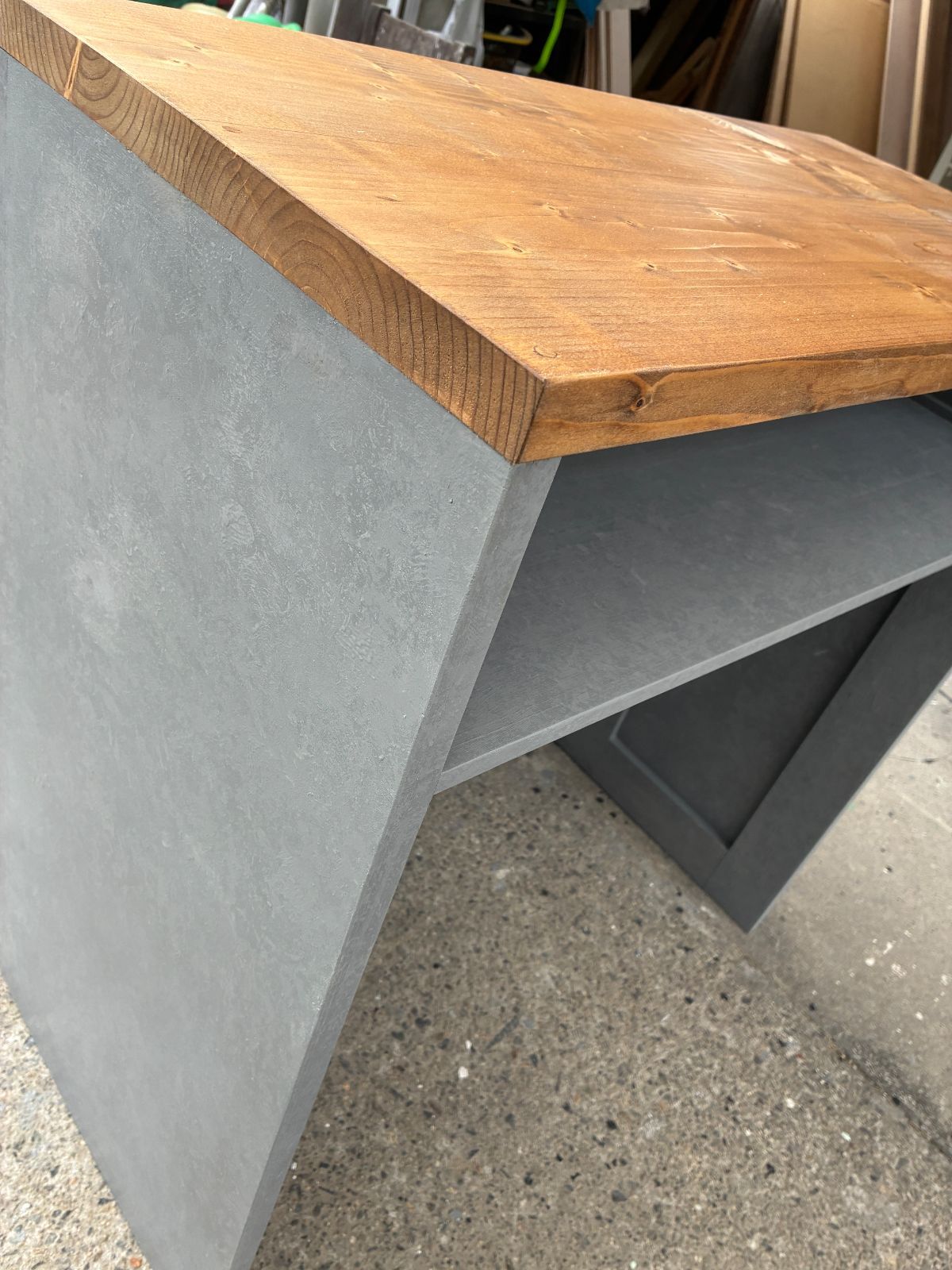 受注製作】箱型；天板ミディアム☆グレーストーン柄☆モルタル調