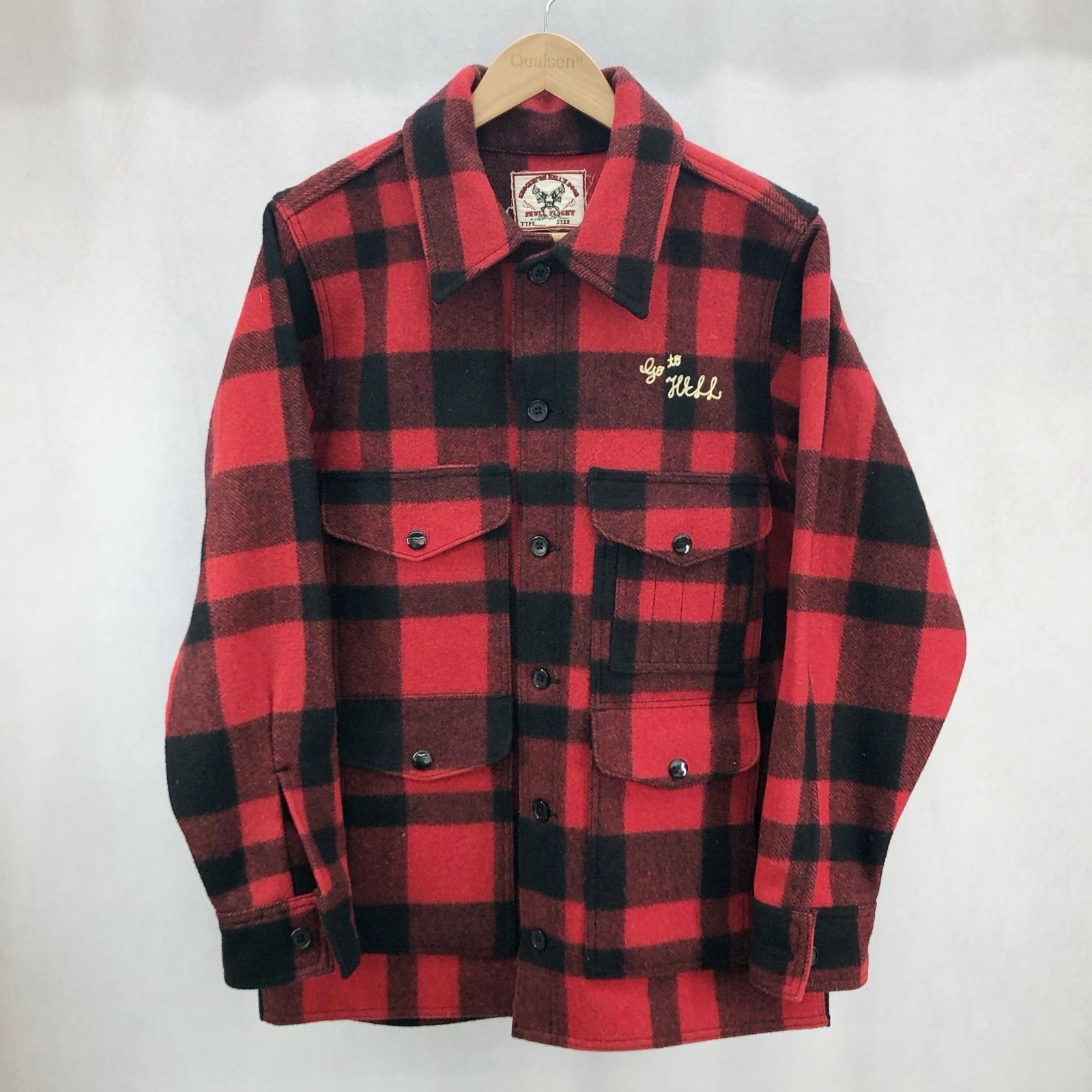 スカルフライト SKULL FLIGHT ウール チェック ジャケット アウター