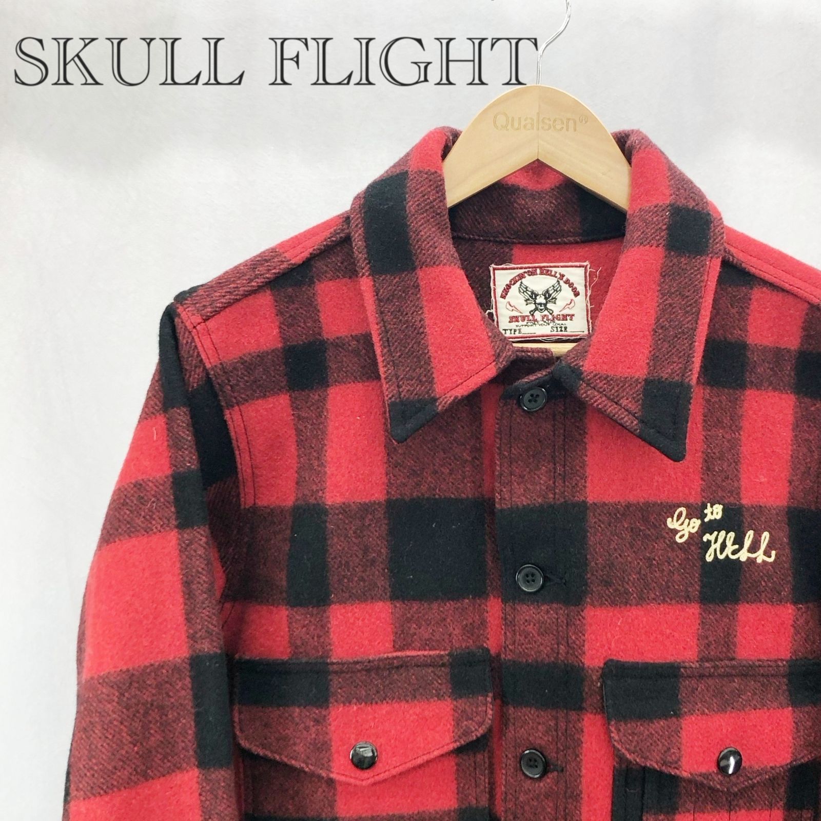 スカルフライト SKULL FLIGHT ウール チェック ジャケット アウター