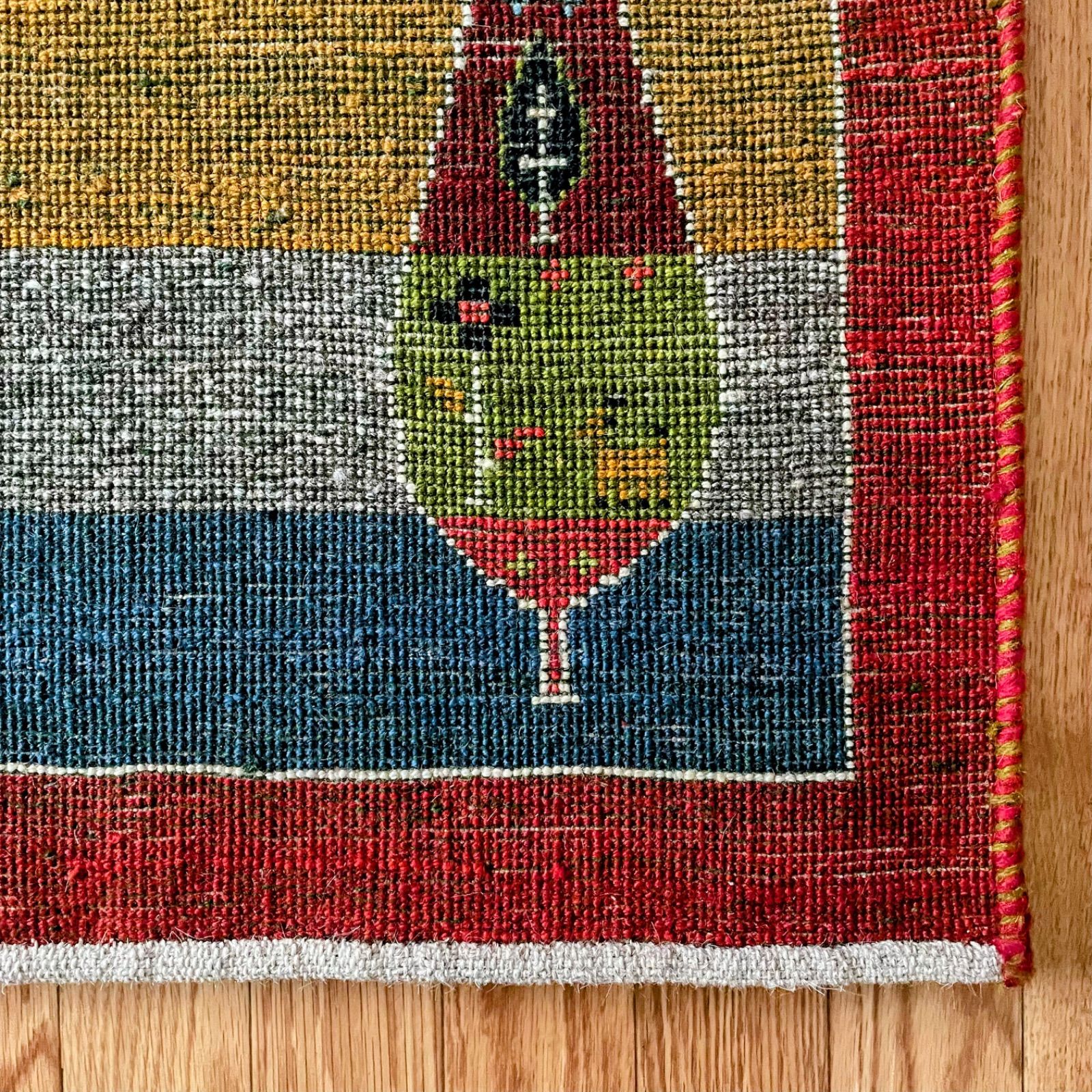 ペルシャ ギャッベ 61×91cm 本物 手織り Lolbaft (ロルバフト