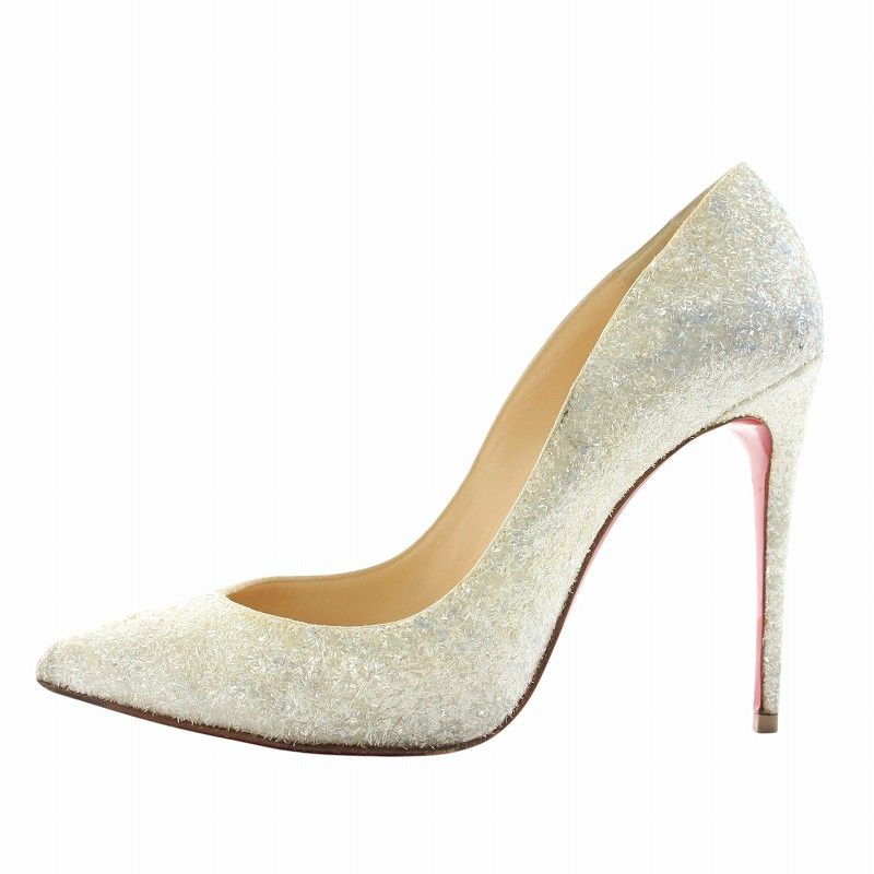 クリスチャンルブタン Christian louboutin パンプス ラメ ポイン