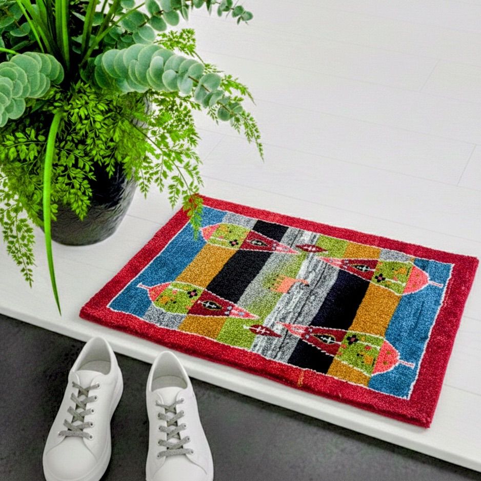 ペルシャ ギャッベ 61×91cm 本物 手織り Lolbaft (ロルバフト