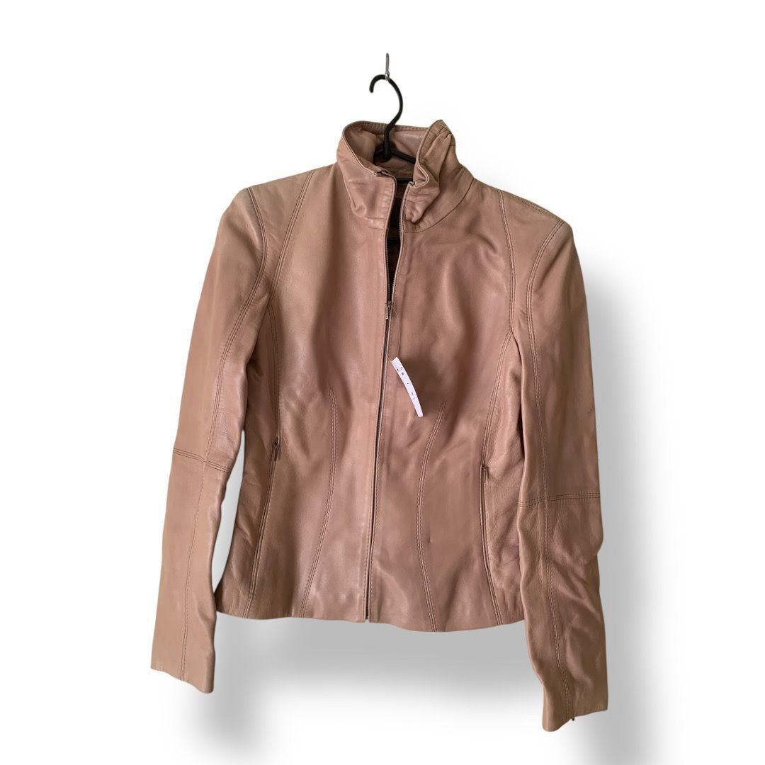 LOEWE(ロエベ) レザージャケット ピンクベージュ色 サイズ記載なし