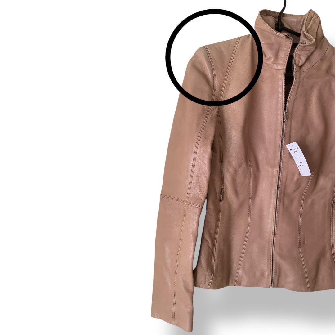LOEWE(ロエベ) レザージャケット ピンクベージュ色 サイズ記載なし