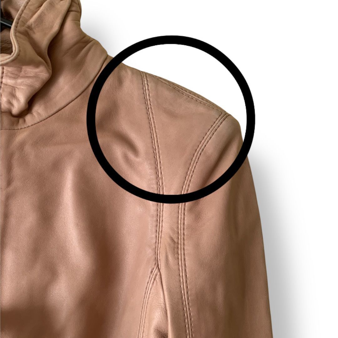 LOEWE(ロエベ) レザージャケット ピンクベージュ色 サイズ記載なし