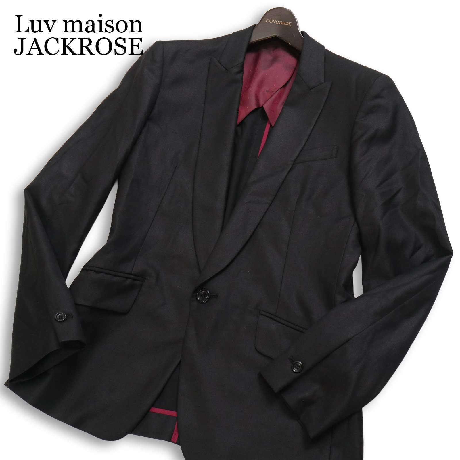 Luv maison JACKROSE ジャックローズ 通年 背抜き☆ 裏地バーガンディ 