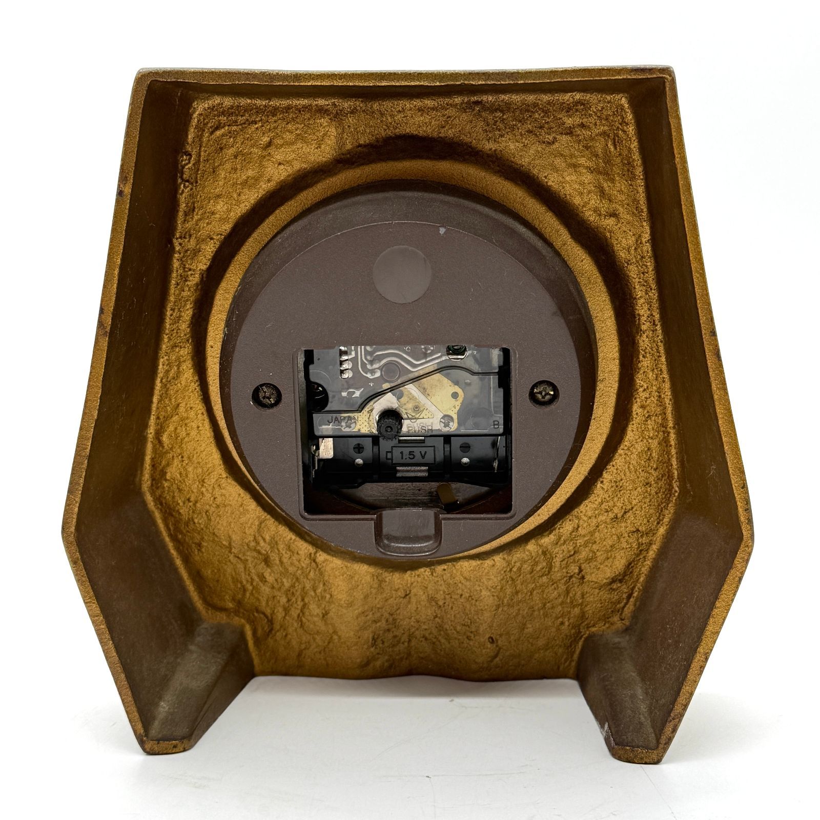 CITIZEN（シチズン）クォーツ置時計 金属製 ジャンク品 昭和レトロ