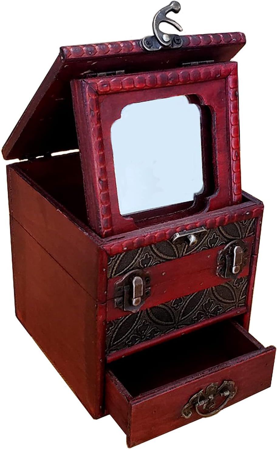 Anberotta ジュエリーボックス コスメ メイクボックス 小物入れ 化粧品