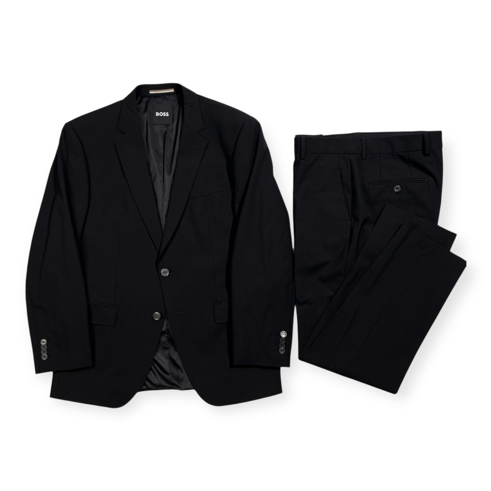 美品　現行タグ品　HUGO BOSS ヒューゴボス　ビジネススーツ 50(XL) BOSS ボス 現行タグ HUGOBOSS ヒューゴボス セットアップ スーツ