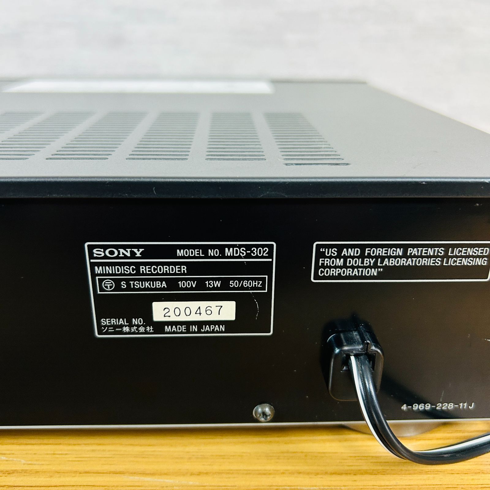 現状品】SONY ソニー フルコンポサイズ MDデッキ MDS-302 ブラック