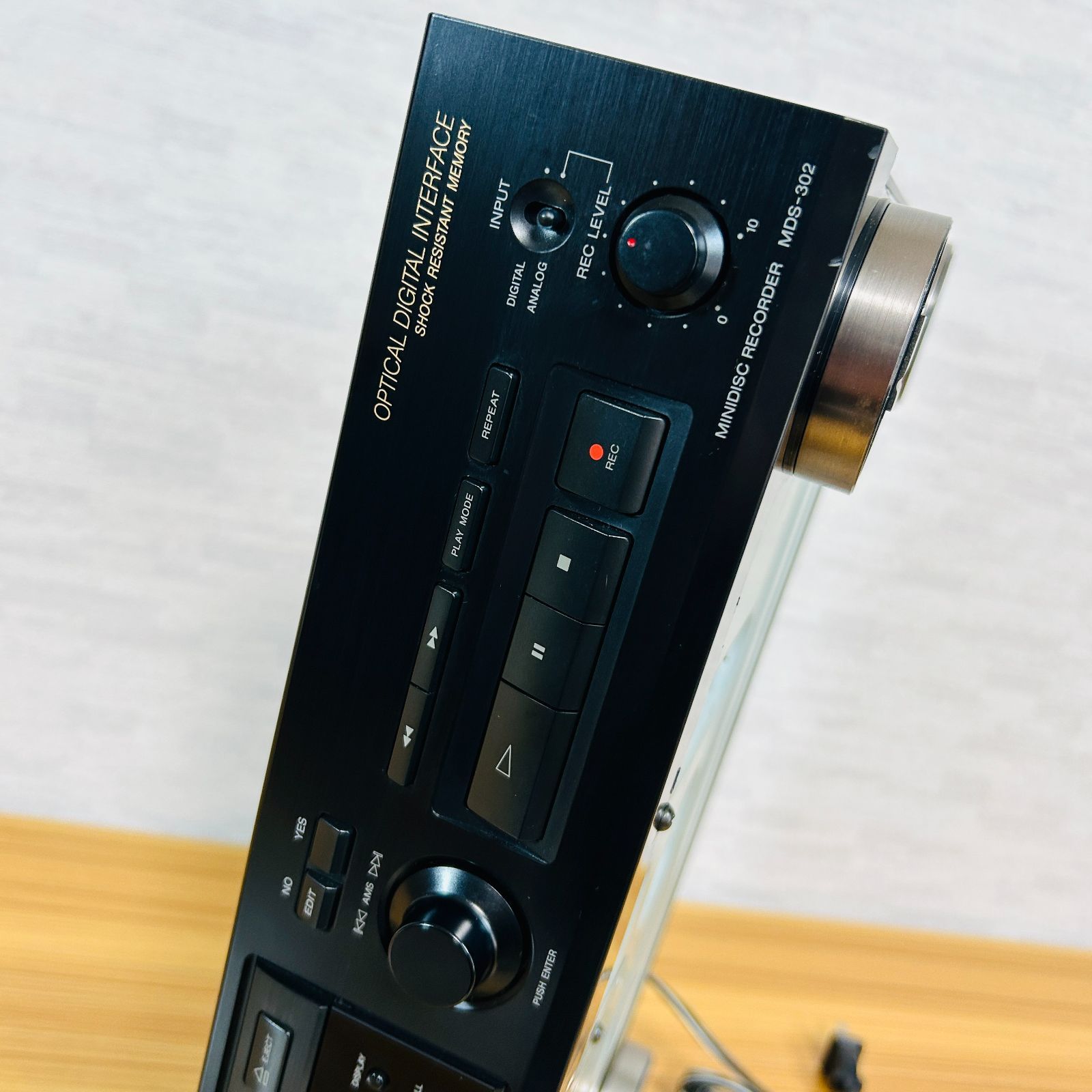 現状品】SONY ソニー フルコンポサイズ MDデッキ MDS-302 ブラック