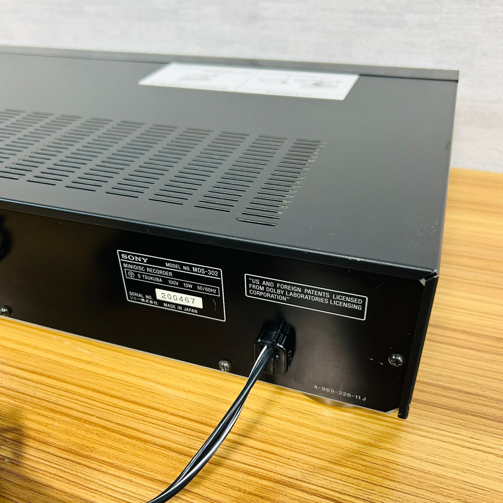 現状品】SONY ソニー フルコンポサイズ MDデッキ MDS-302 ブラック