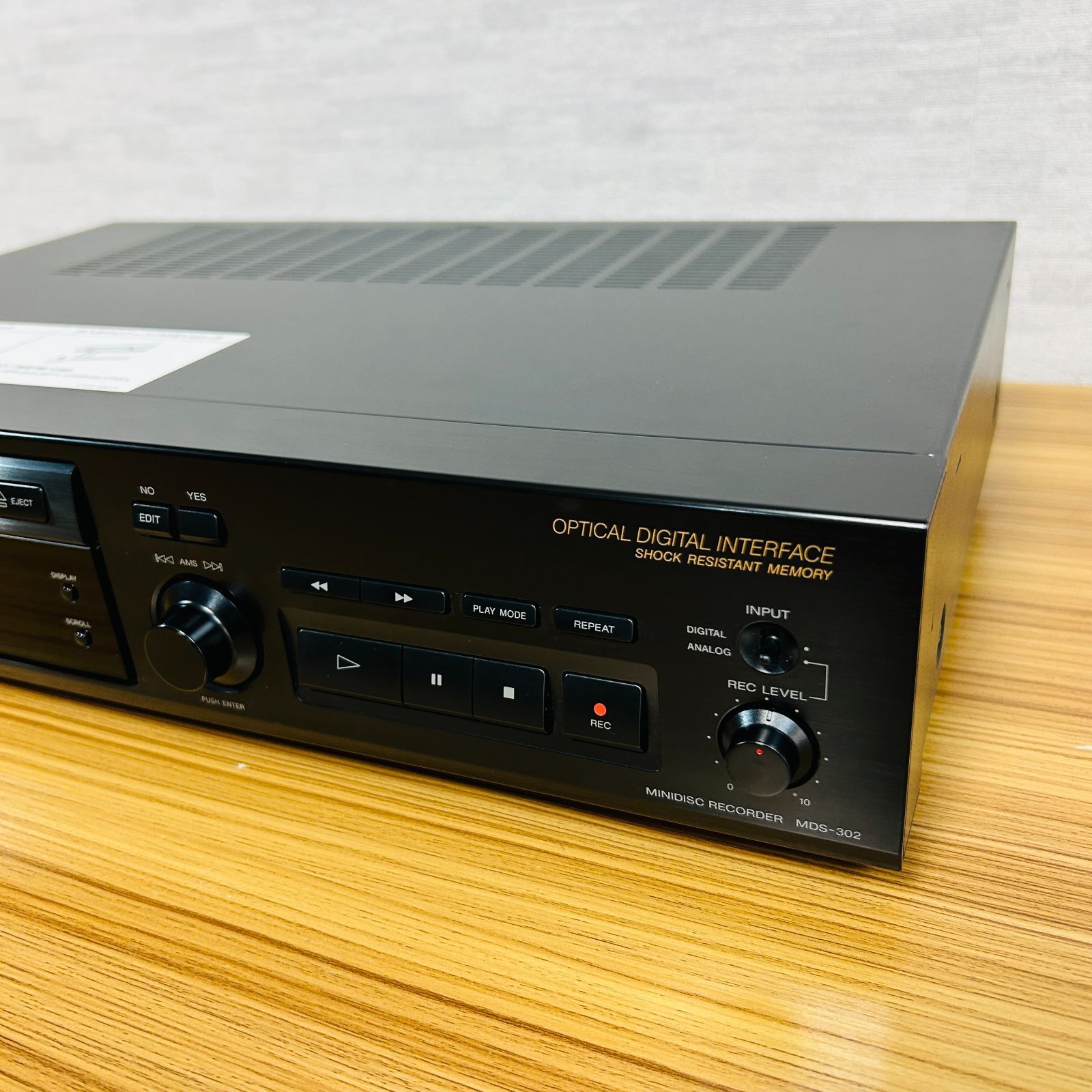 現状品】SONY ソニー フルコンポサイズ MDデッキ MDS-302 ブラック
