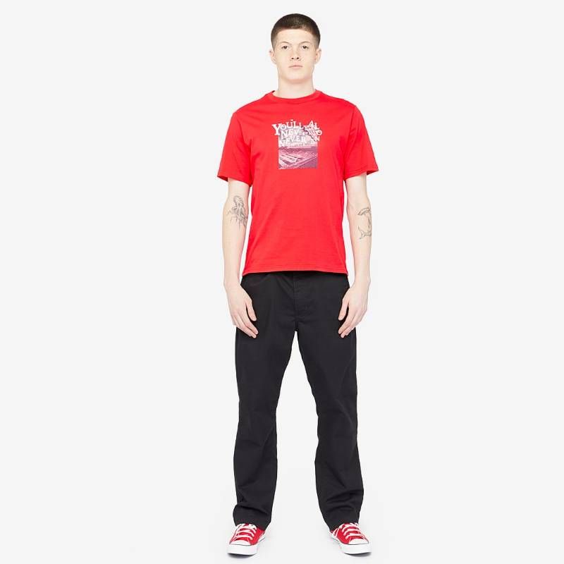 【送料無料・匿名配送】Converse x LFC コンバース リヴァプール コラボ Tシャツ 赤 トマト ルーズフィット コットン 綿 新品 正規品