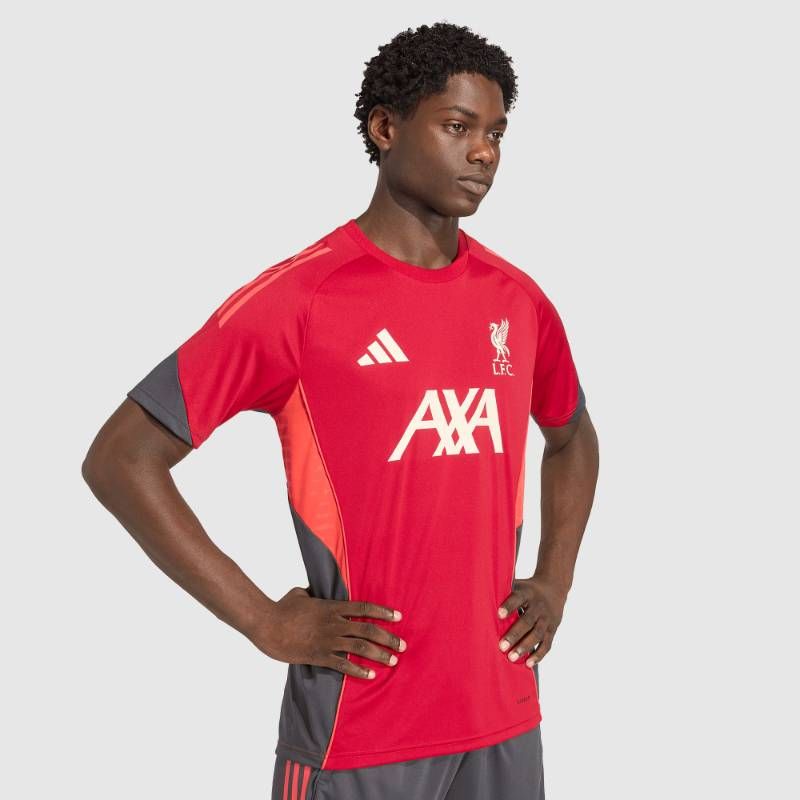 【送料無料・匿名配送】adidas アディダス リヴァプール 25/26 トレーニング シャツ 赤 ストロベリーレッド 半袖 Tシャツ ポリエステル 速乾 スリムフィット 新品 正規品