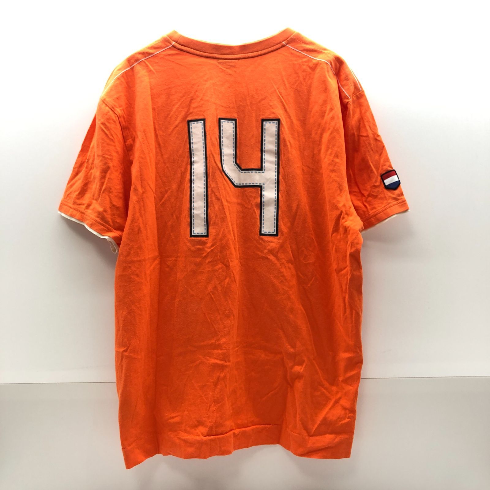 NIKE サッカー オランダ代表 14番 Tシャツ Lサイズ オレンジ KNVB 