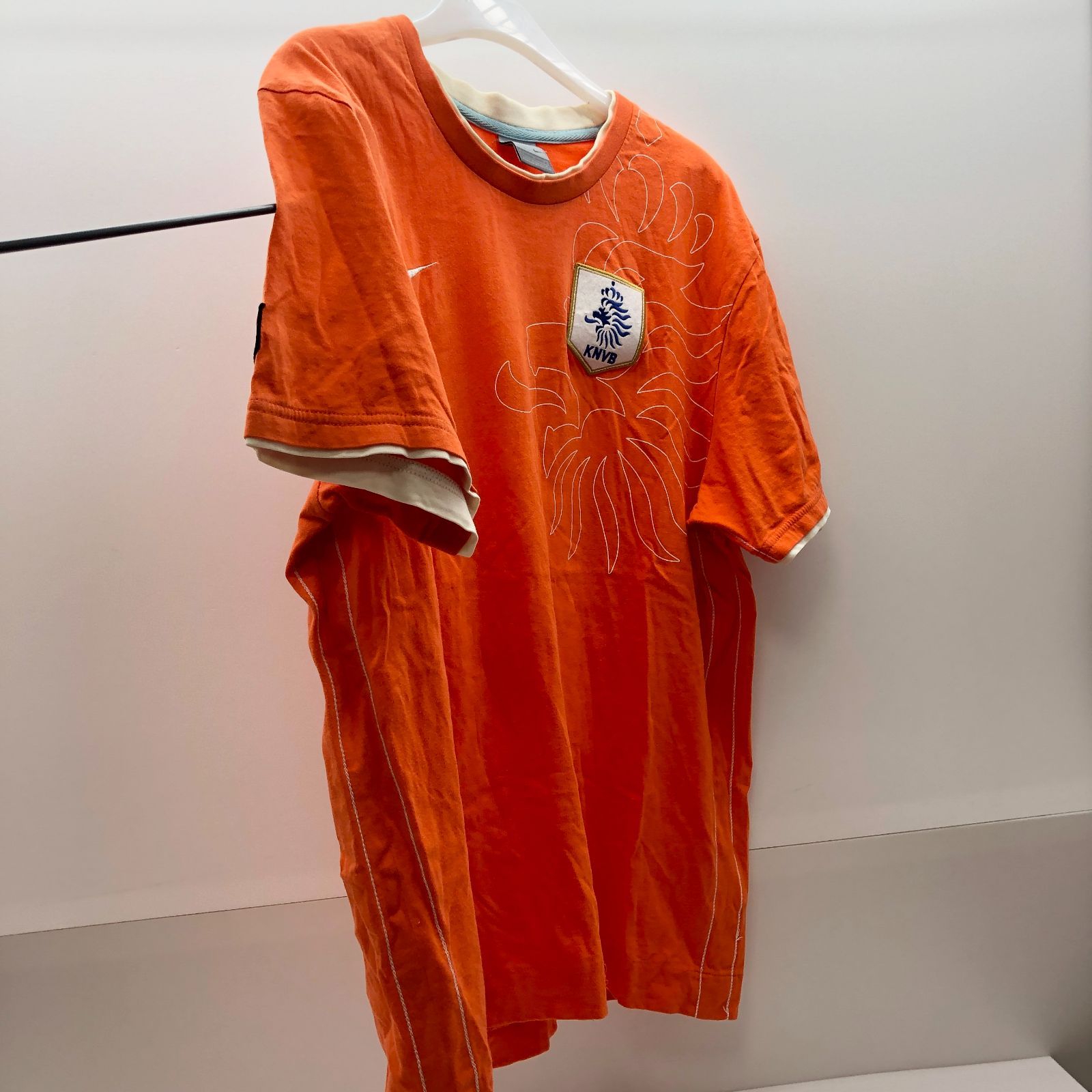 NIKE サッカー オランダ代表 14番 Tシャツ Lサイズ オレンジ KNVB 