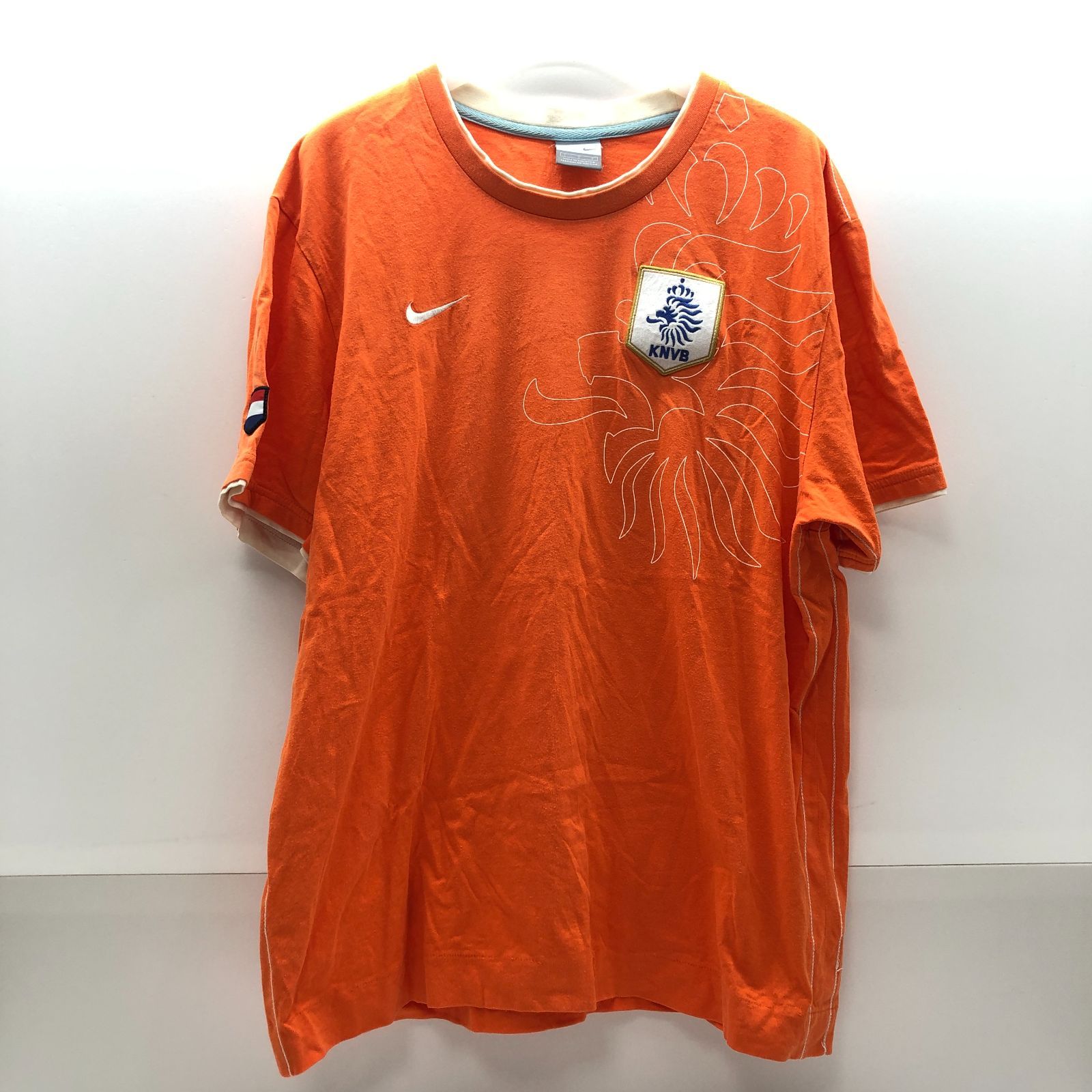 NIKE サッカー オランダ代表 14番 Tシャツ Lサイズ オレンジ KNVB