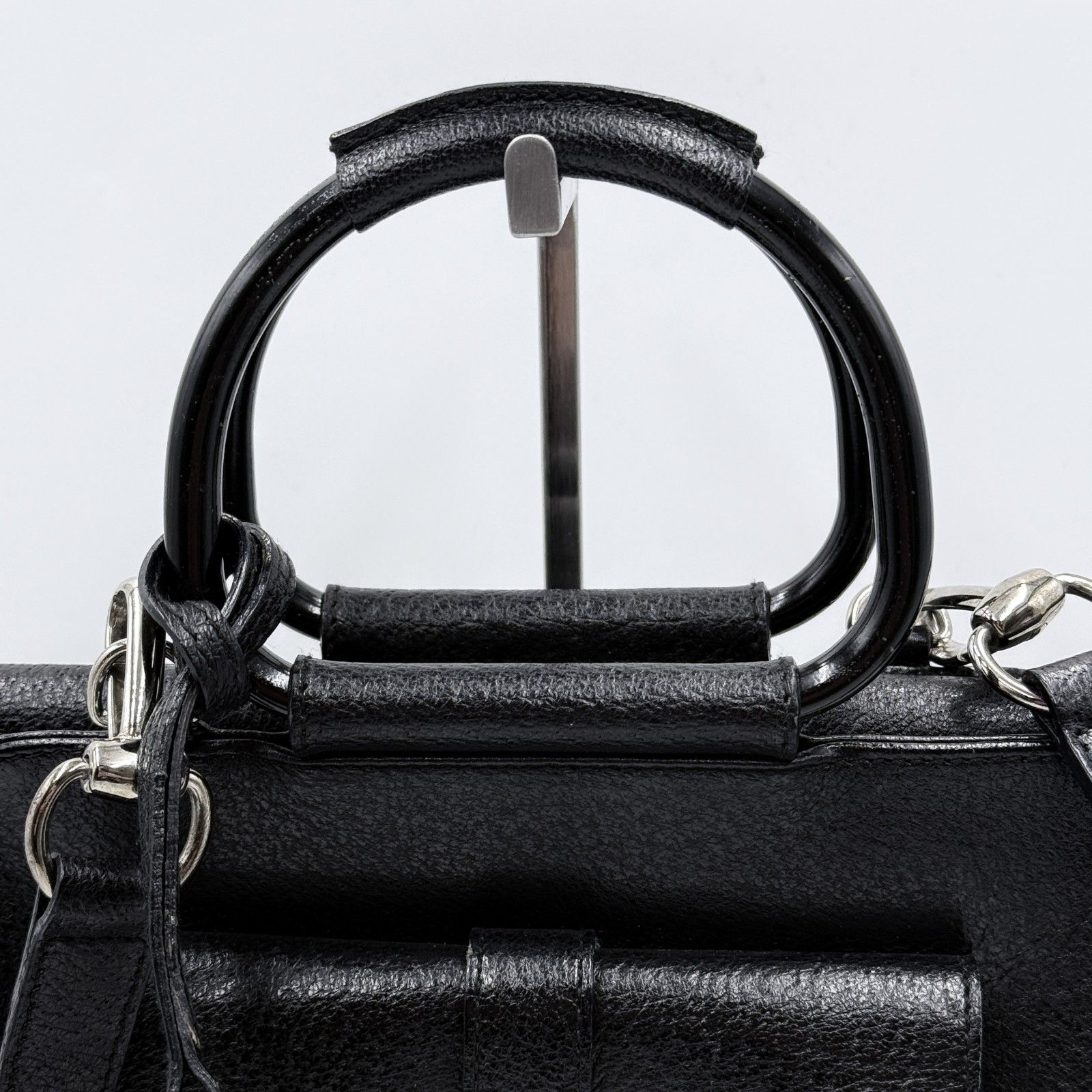 GUCCI（グッチ）2WAYハンドバッグ ショルダーバッグ ブラックレザー