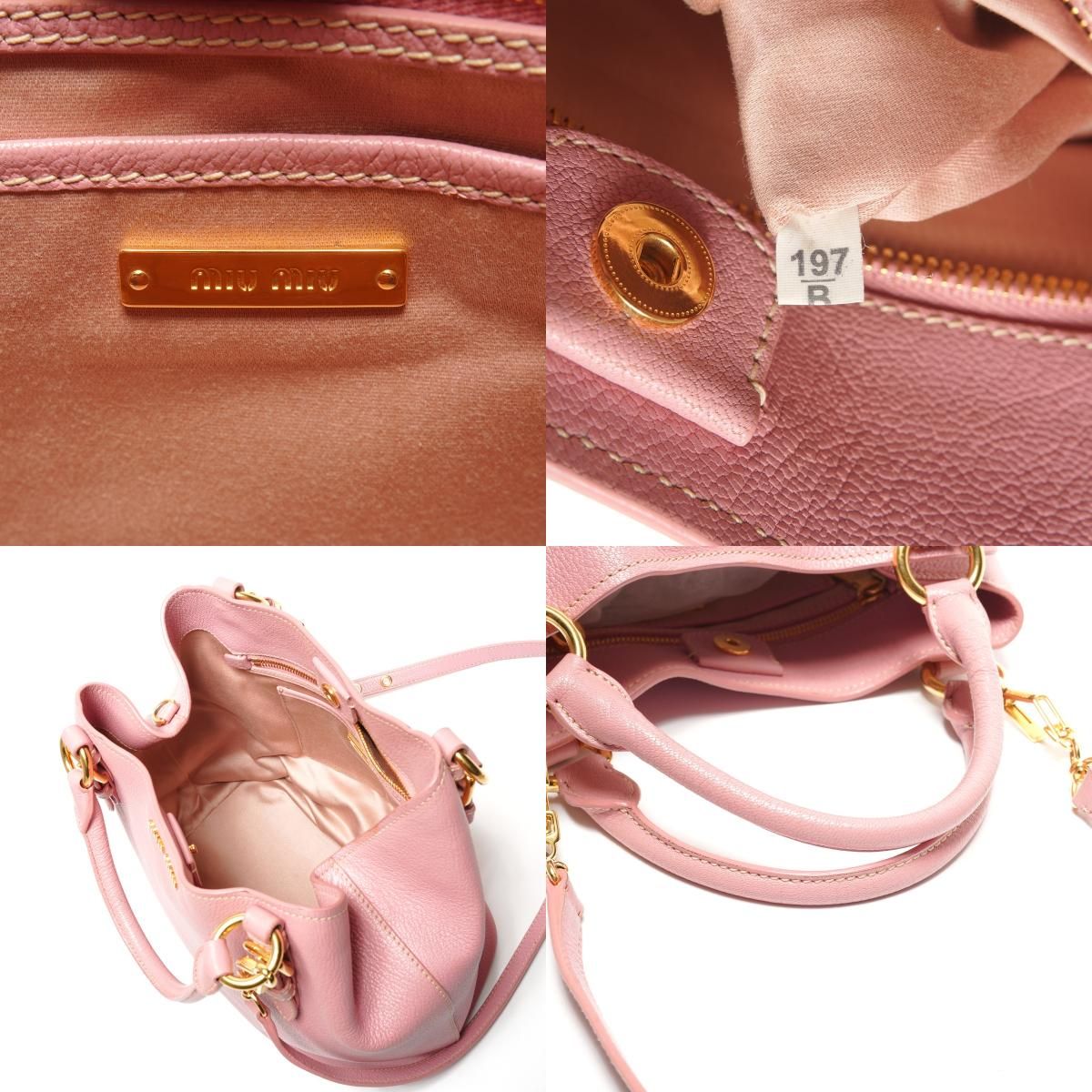 Miu Miu ミュウ ミュウ ハンドバッグ レザー 2way【中古】 - メルカリ