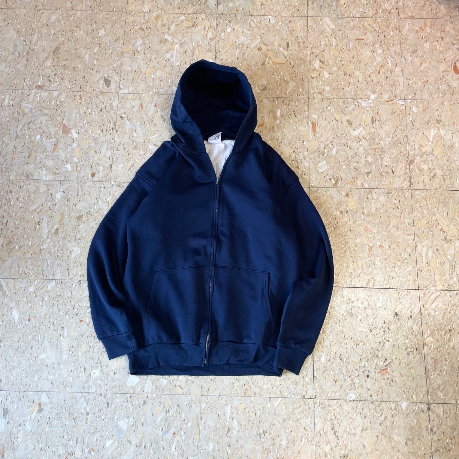 90s 【PLUMA】 プルマ ダブルフェイス 裏サーマル フルジップ パーカー