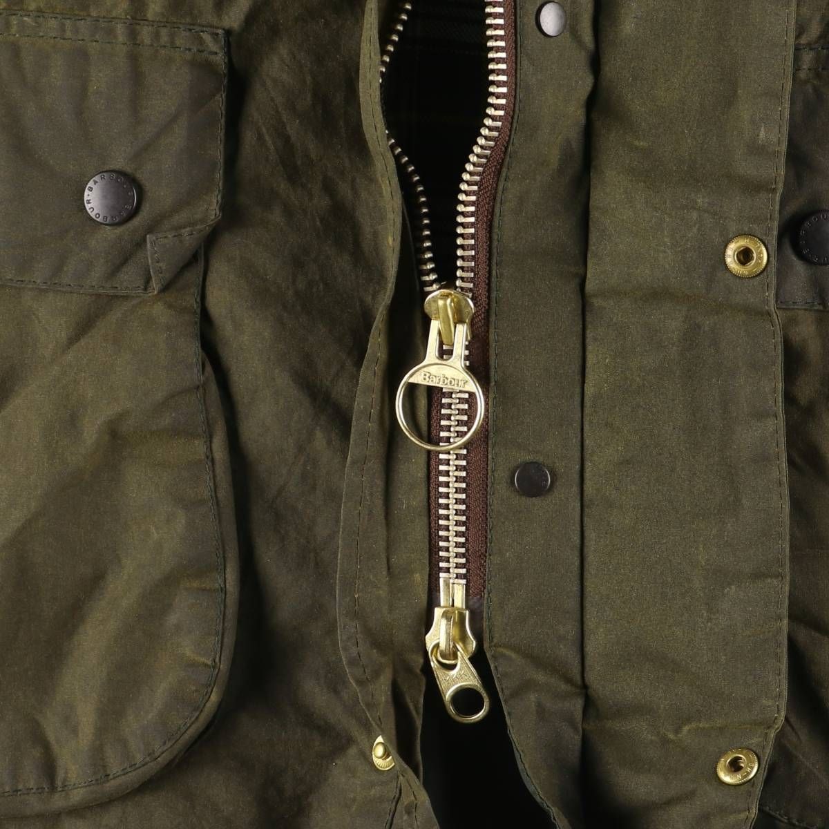 古着 90年代 バブアー Barbour BORDER ボーダー 旧3ワラント ワックス