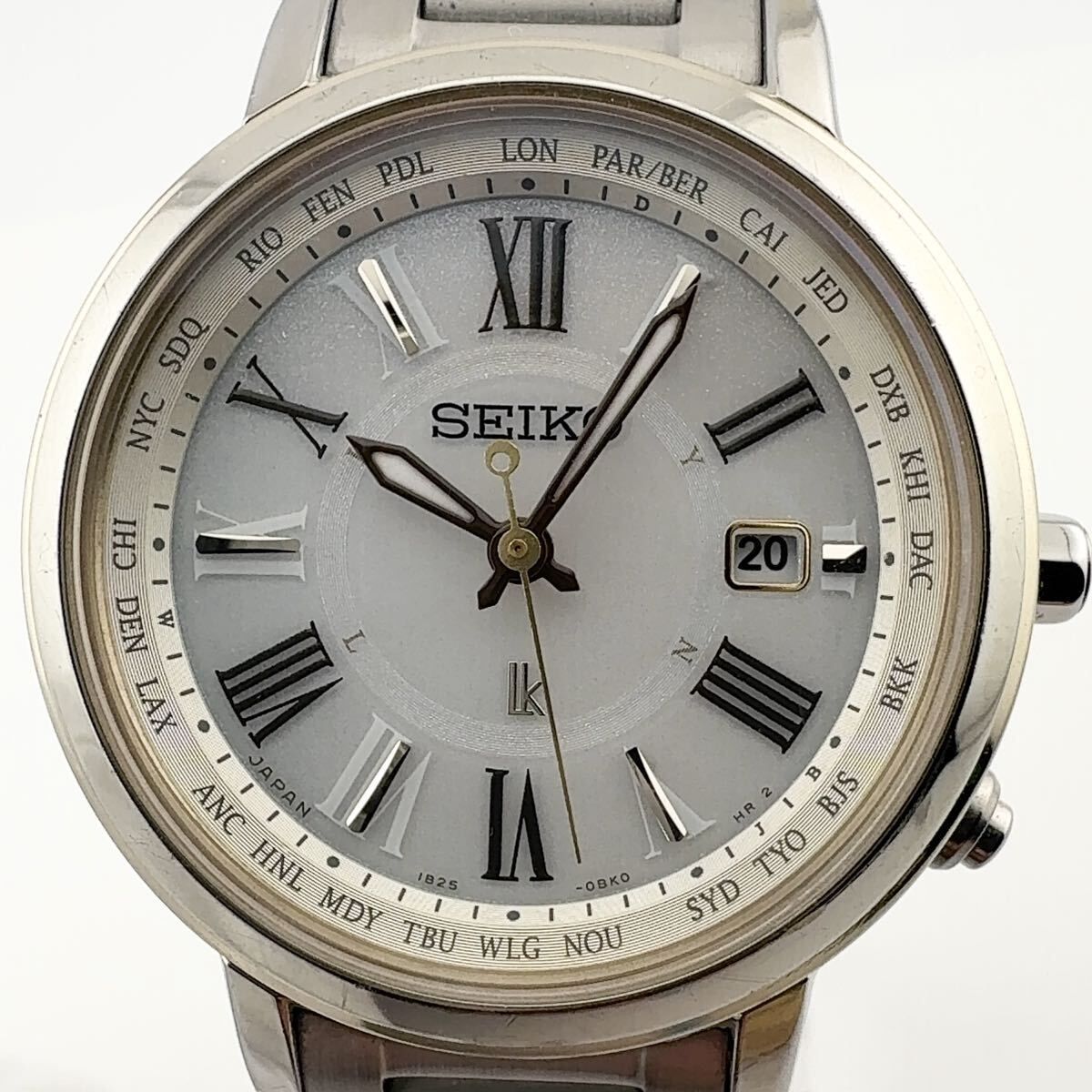 SEIKO セイコー 1b25-0aw0 電波ソーラー チタニウム 極美品