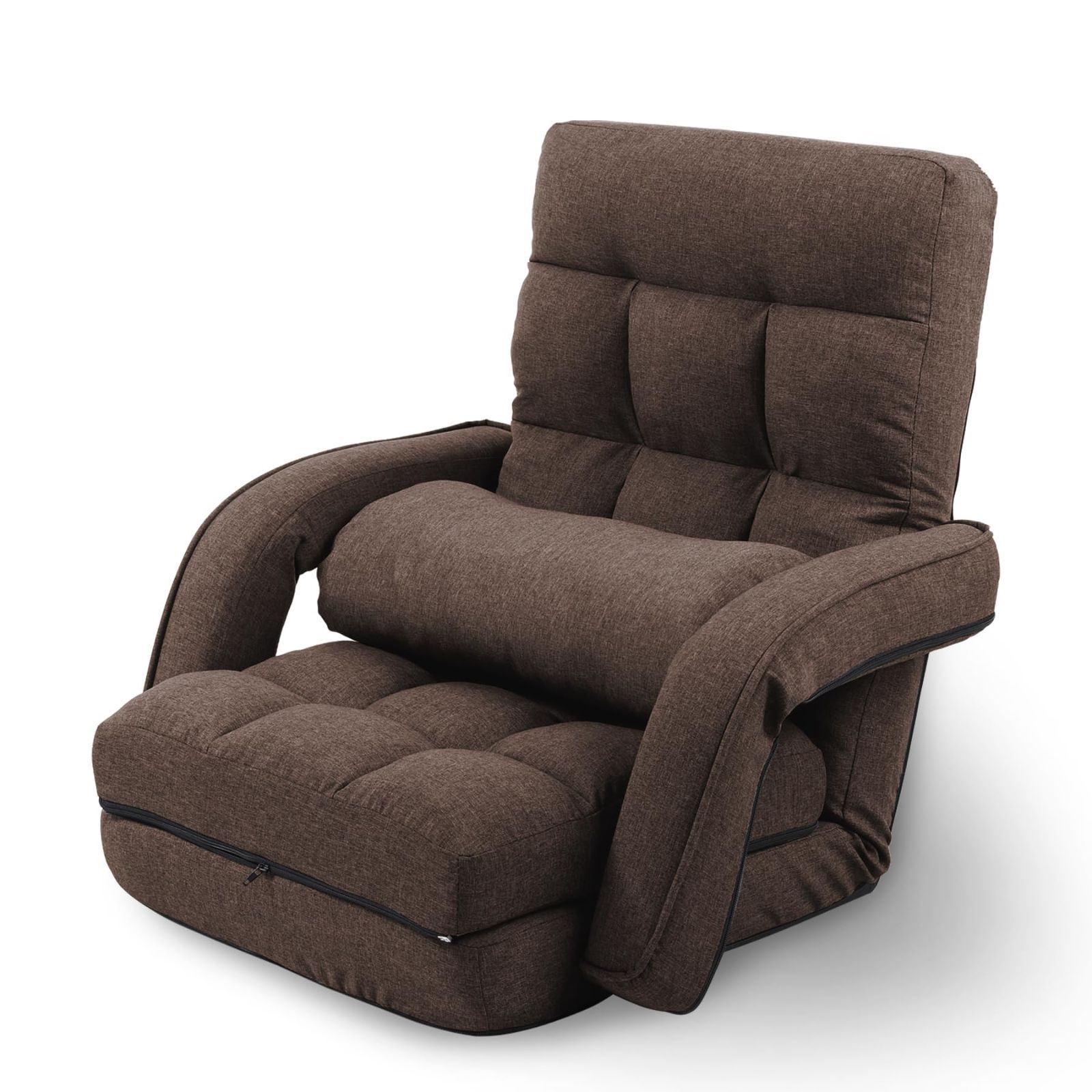 肘掛け付き ハイバック コンパクト 折りたたみ 座椅子ソファー