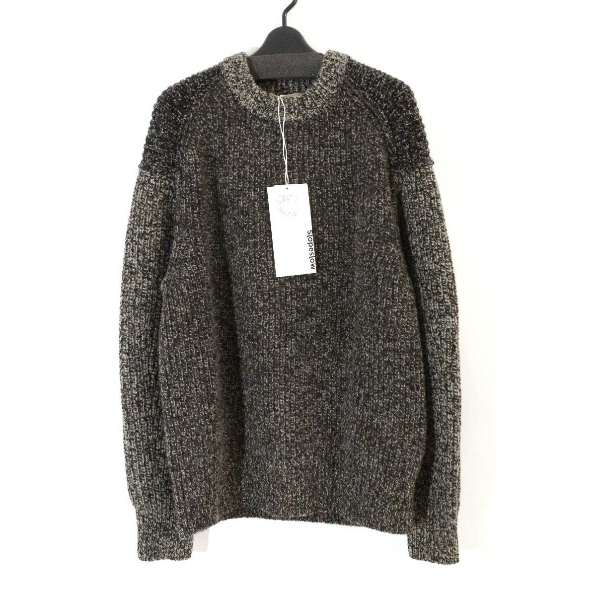 Slopeslow スロープスロウ 25AW Brushed Yak/Shetland wool crew neck 