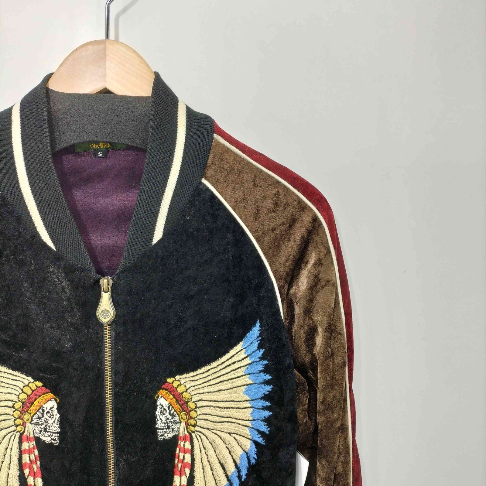 オベリスク Obelisk 00s Y2K archive ダブルジップ インディアンヘッド