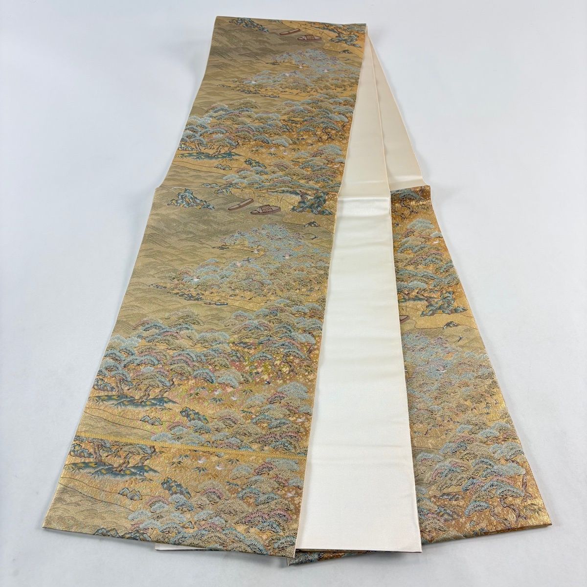 袋帯 秀品 松 鳥 金糸 箔 金色 六通 正絹 【中古】 - メルカリ