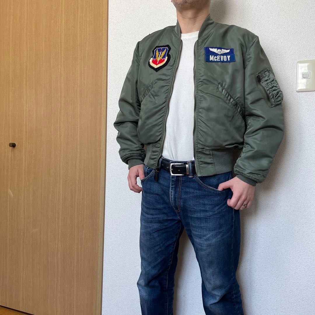 1965年製 米軍実物 L-2B ALPHA社製 MIL-J-7448G Mサイズ ワッペン付 裏