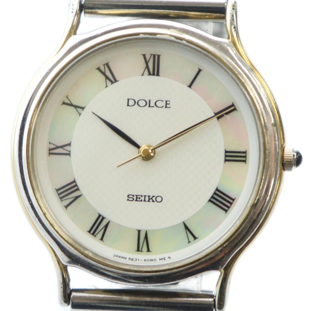 セイコー SEIKO 5E31-6D60 DOLCE 腕時計 ウォッチ クォーツ ローマン