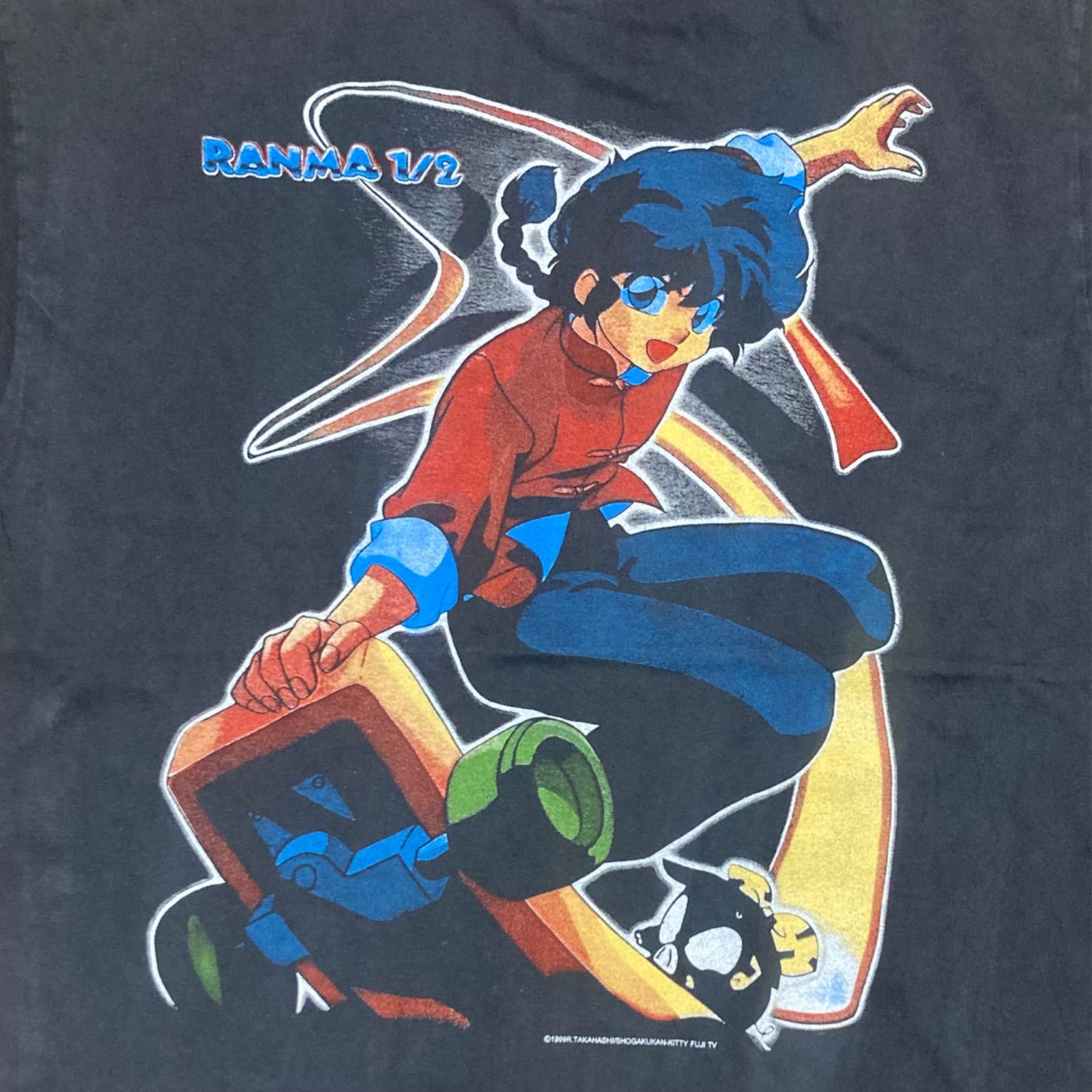 VINTAGE 古着 Tシャツ らんま1/2 Pちゃん Rannma アニメT 漫画T ブート 
