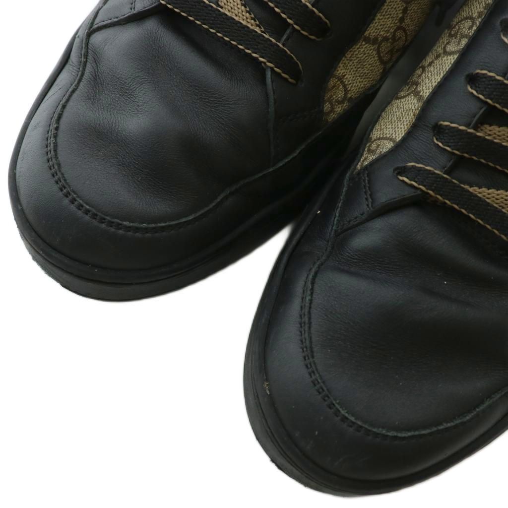 グッチ GUCCI スニーカー PVC レザー ハイカット GGスプリーム ロゴ 9