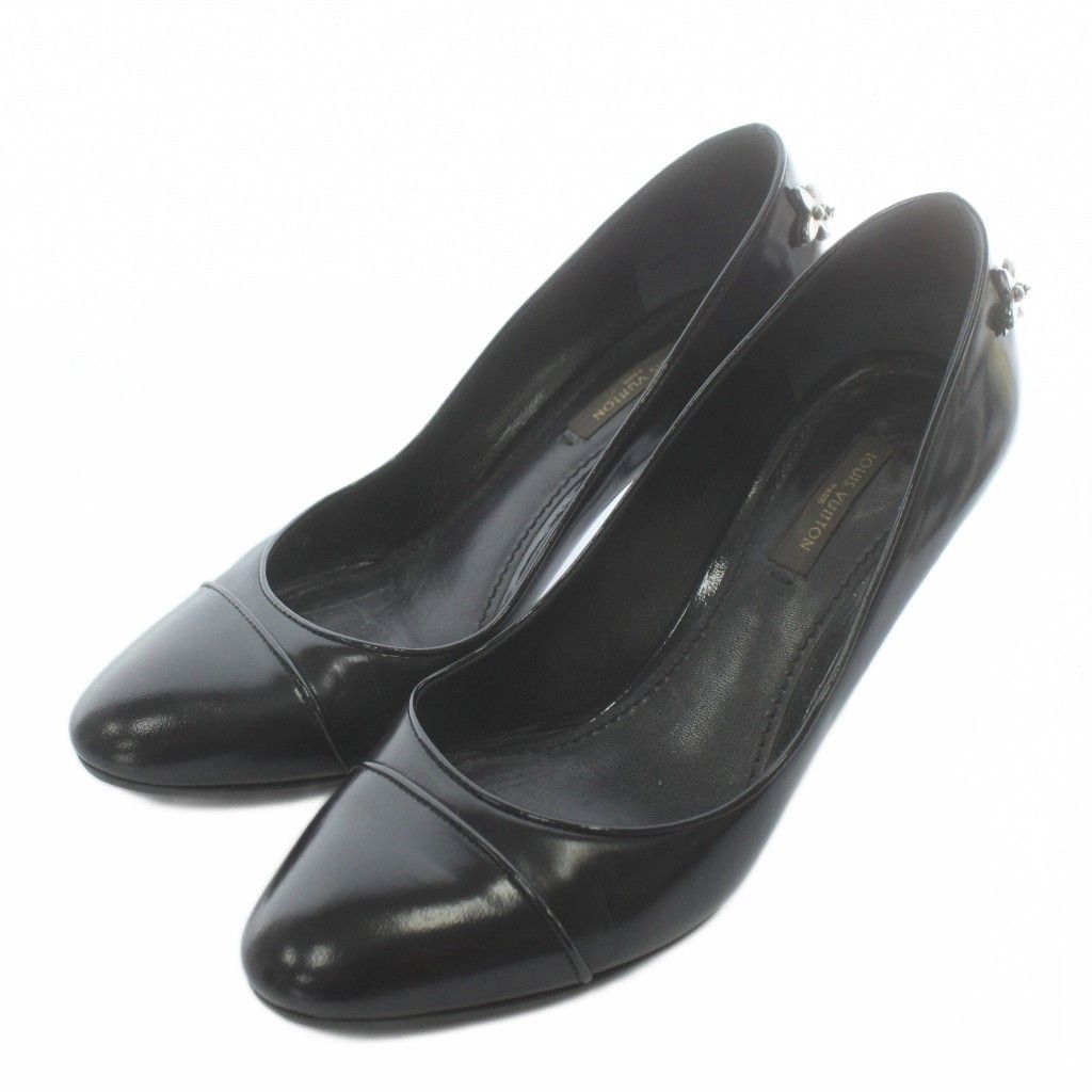 ルイヴィトン LOUIS VUITTON パンプス レザー ハイヒール LVロゴ