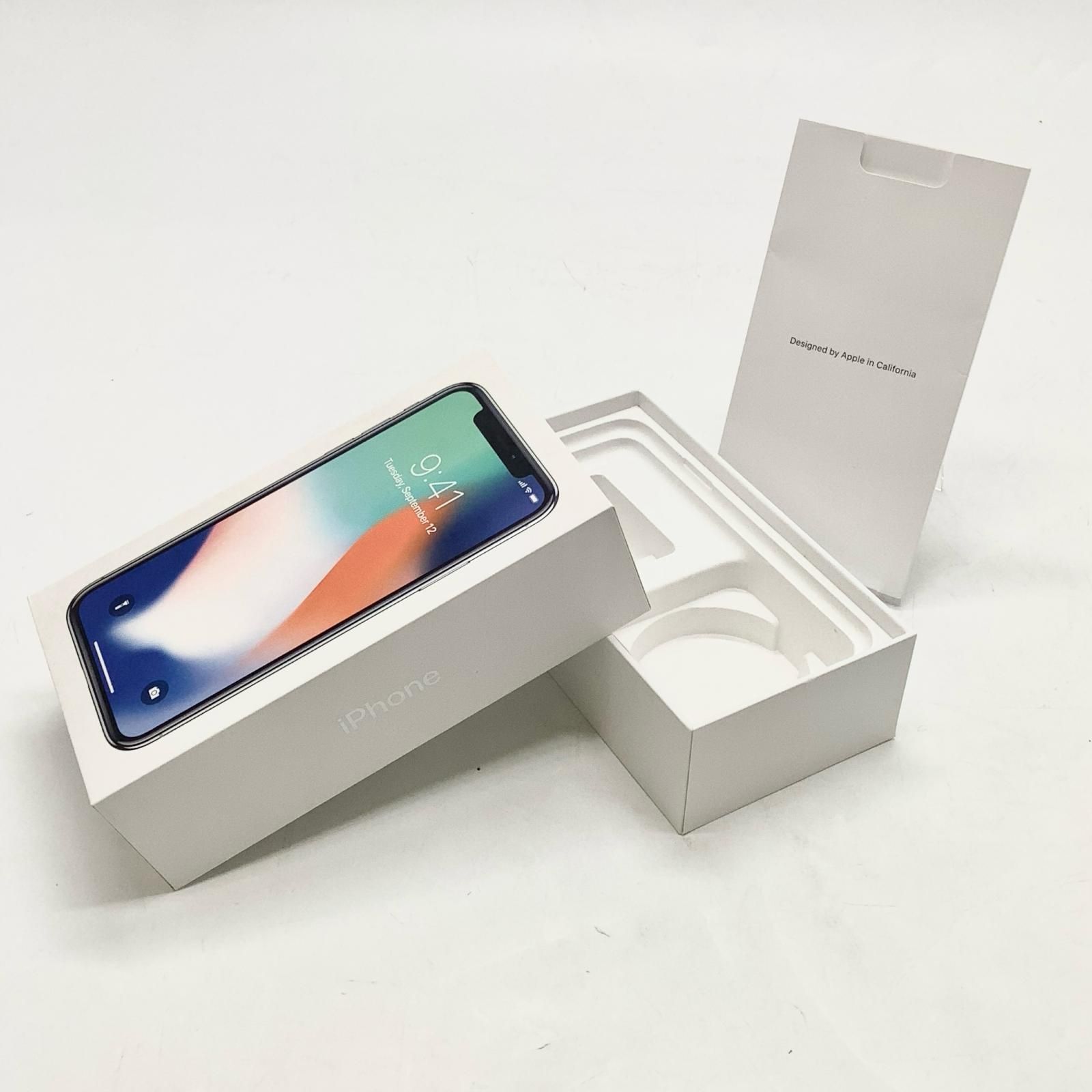 最速発送】 iPhone X 256GB シルバー Softbank 白ロム【難有】 80