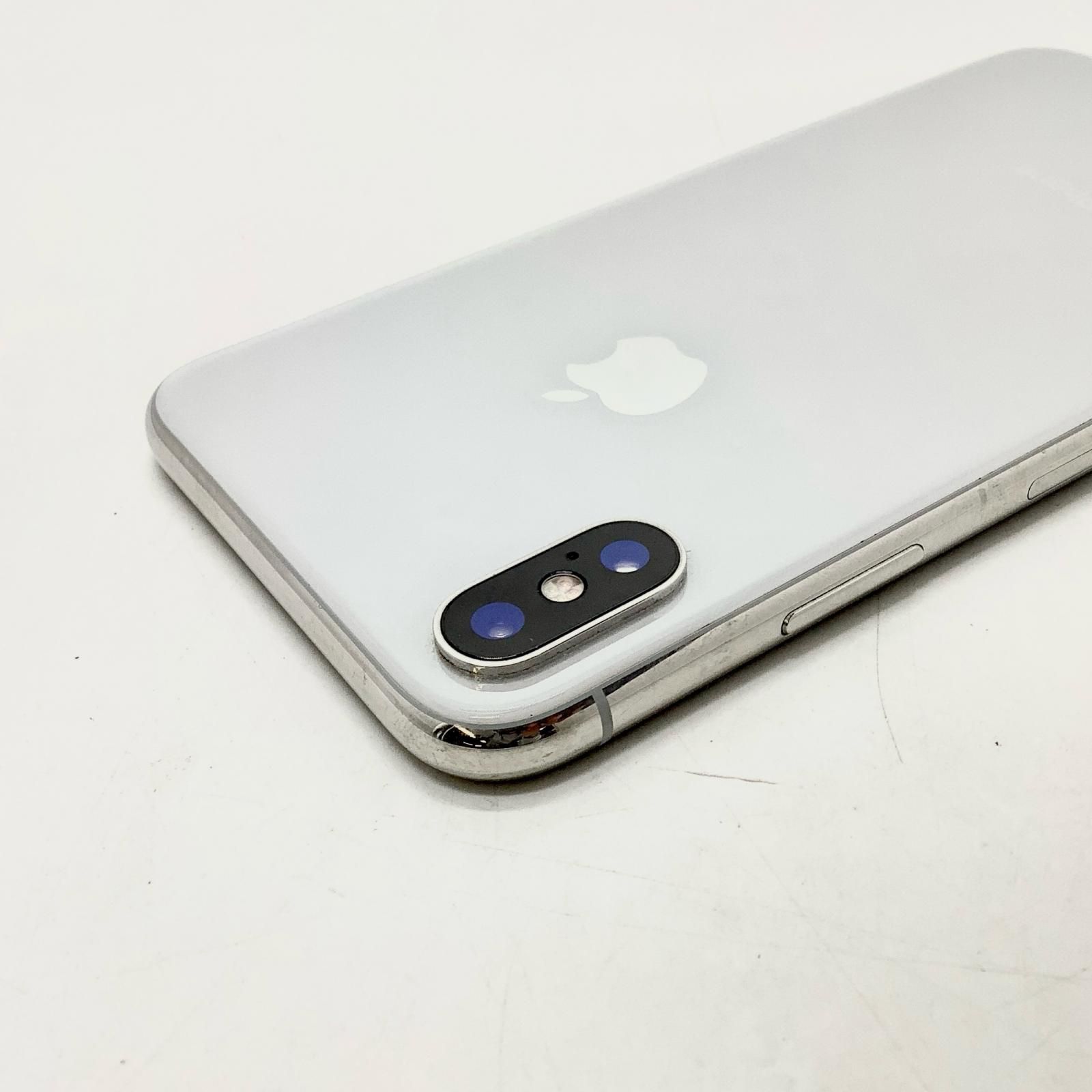 最速発送】 iPhone X 256GB シルバー Softbank 白ロム【難有】 80